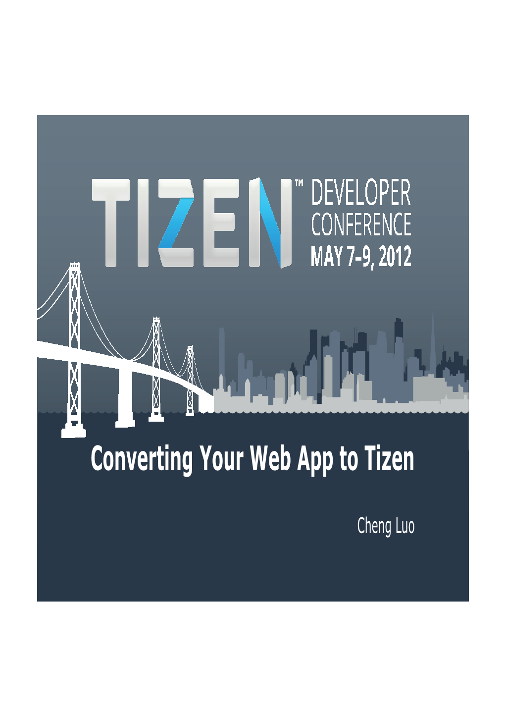 Converting Your Web App to Tizen