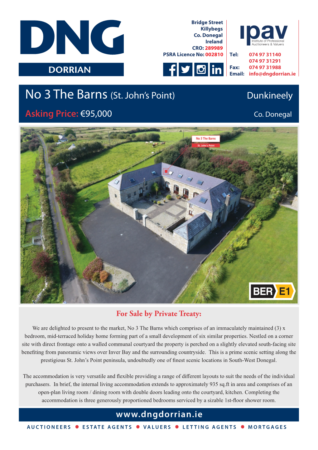 No 3 the Barns (St. John's Point) Dunkineely Asking Price: €95,000