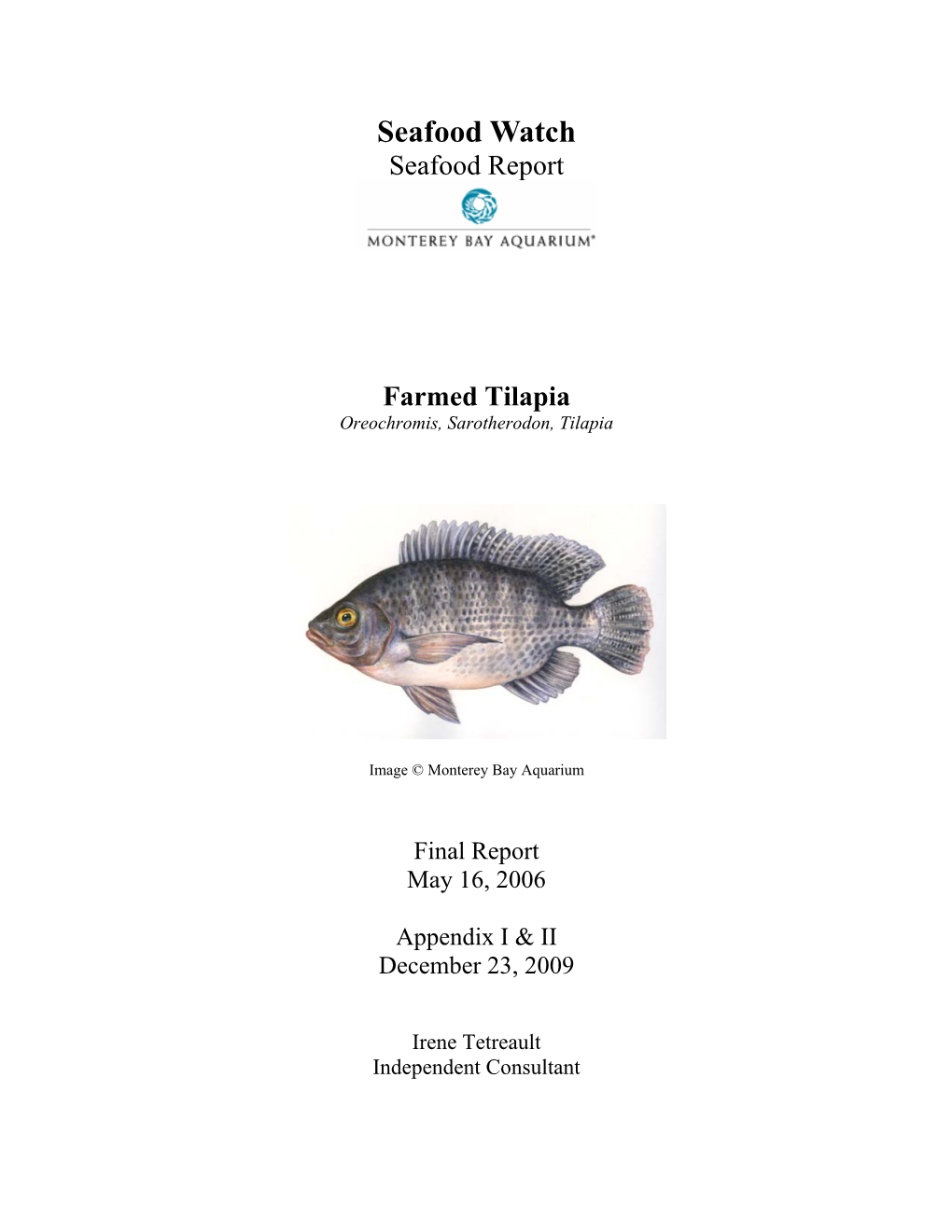 Seafood Watch Seafood Report