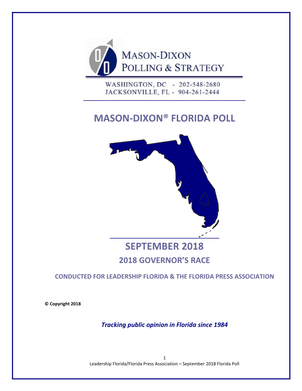 Mason-Dixon® Florida Poll September 2018