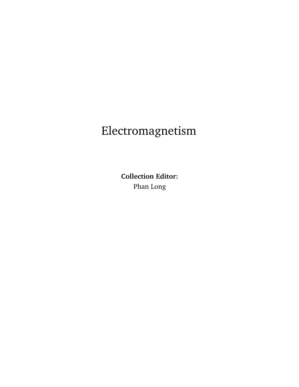 Electromagnetism