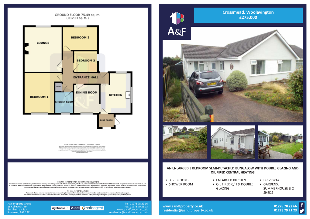 Crossmead, Woolavington £275,000