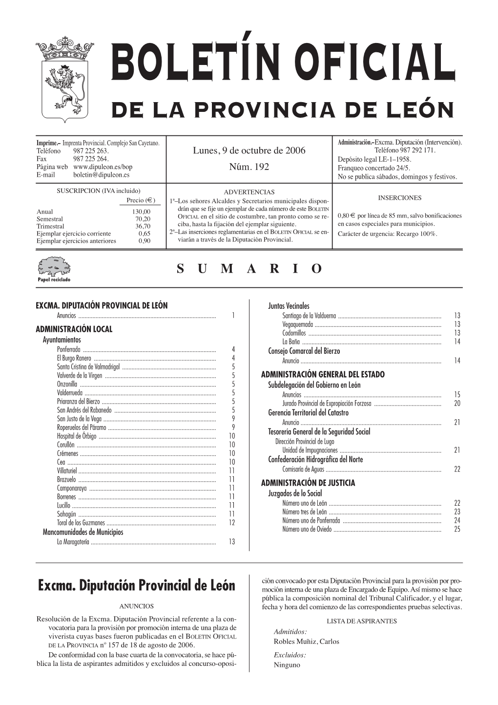 De La Provincia De León