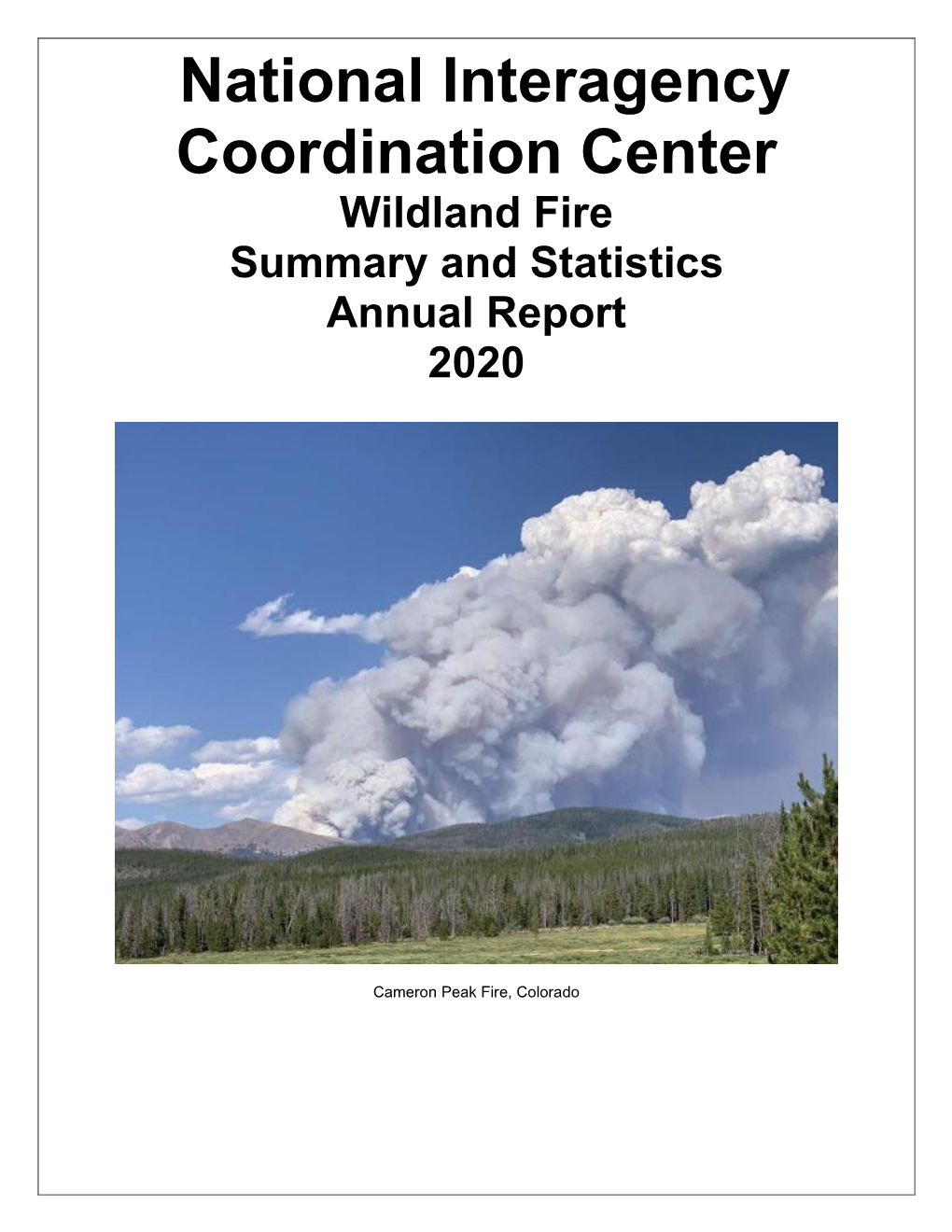 Wildland Fire Summary and Statistics Annual Report 2020