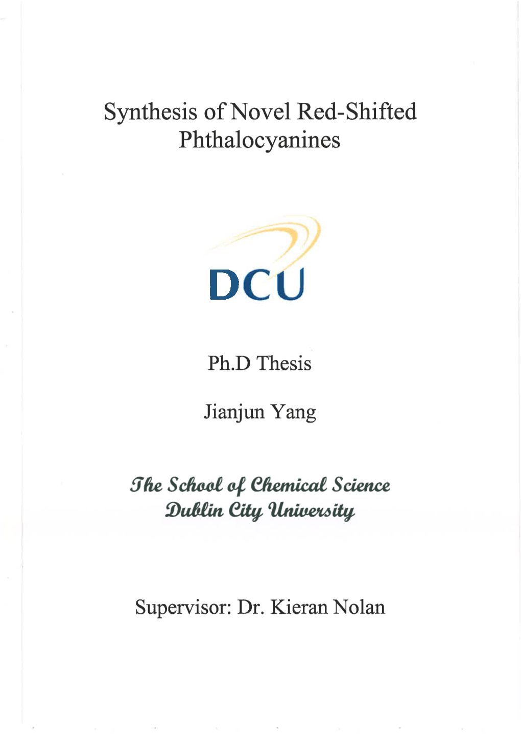 Synthesis of Novel Red- Shifted Phthalocyanines