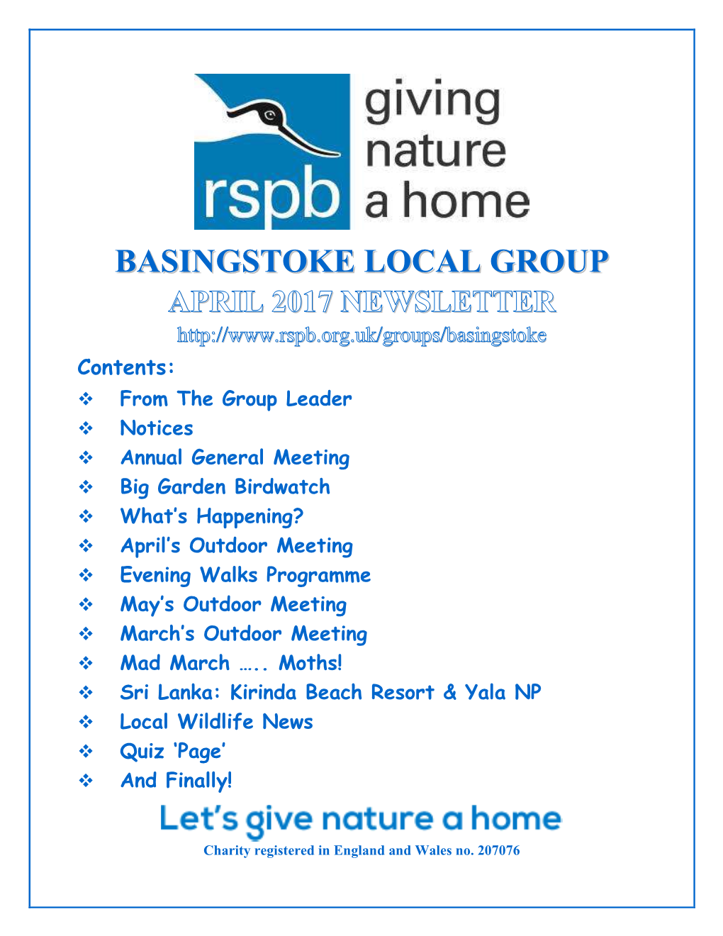 Basingstoke Local Group Annual General Meeting