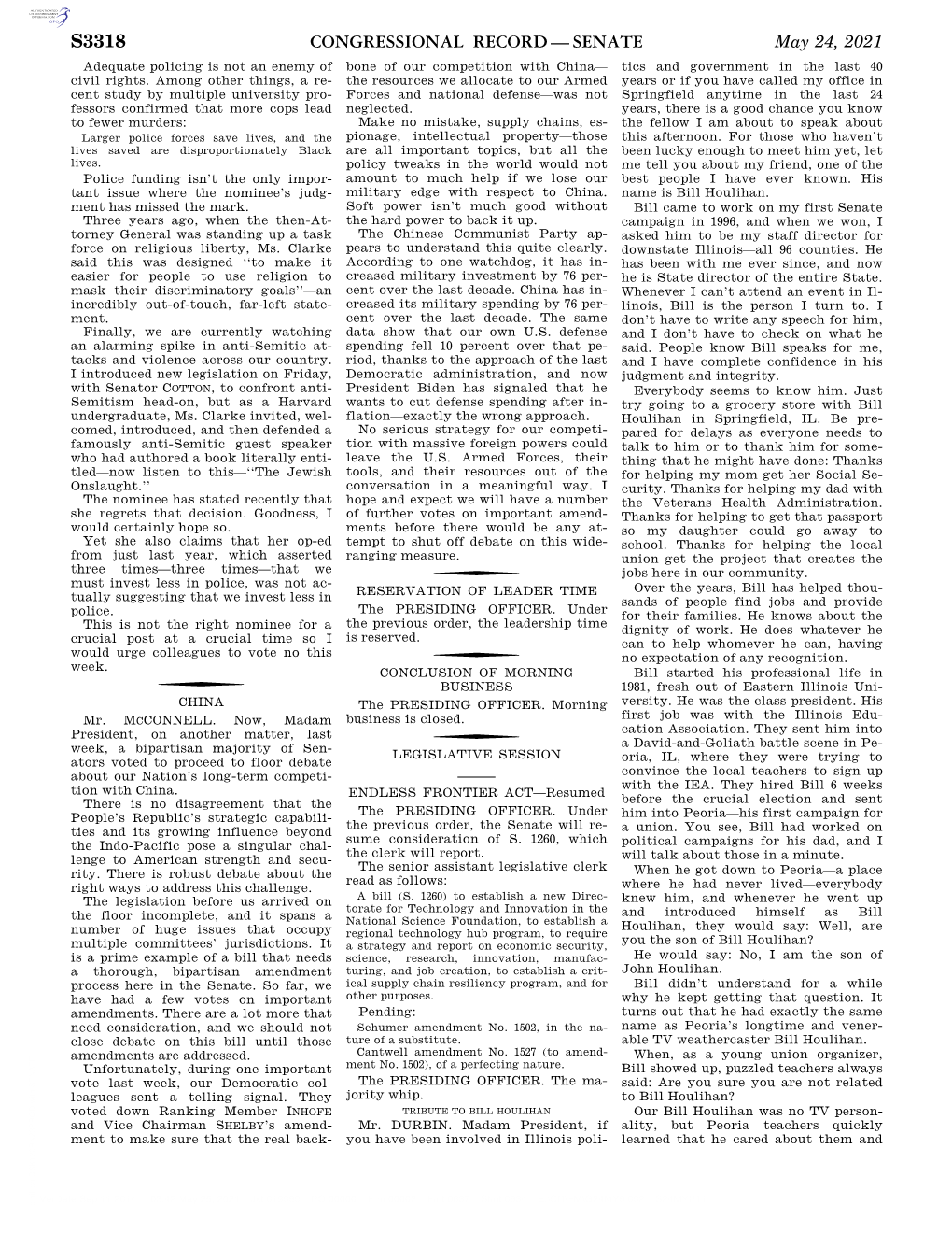 Congressional Record—Senate S3318