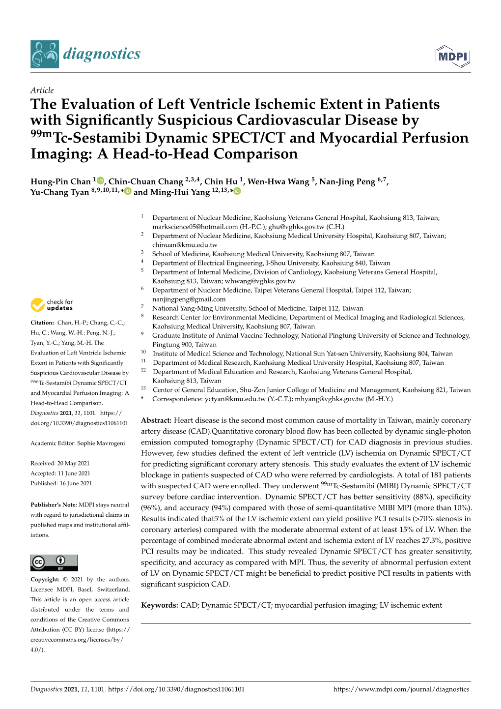 The Evaluation of Left Ventricle Ischemic Extent in Patients