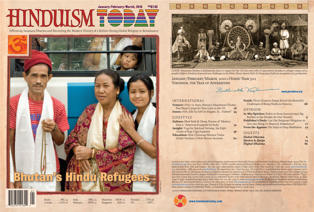 Hinduism Today, January/February/March, 2010