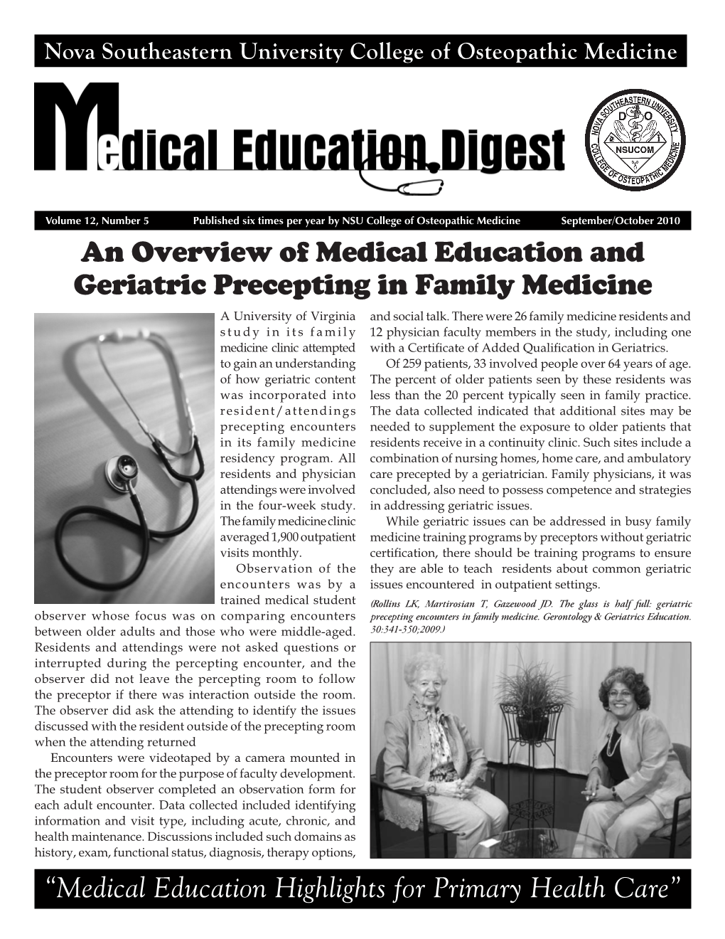NSU-COM Medical Education Digest