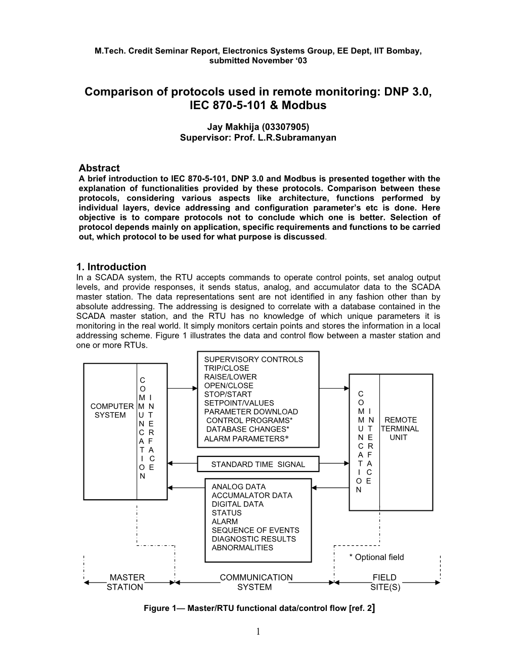 DNP 3.0, IEC 870-5-101 & Modbus
