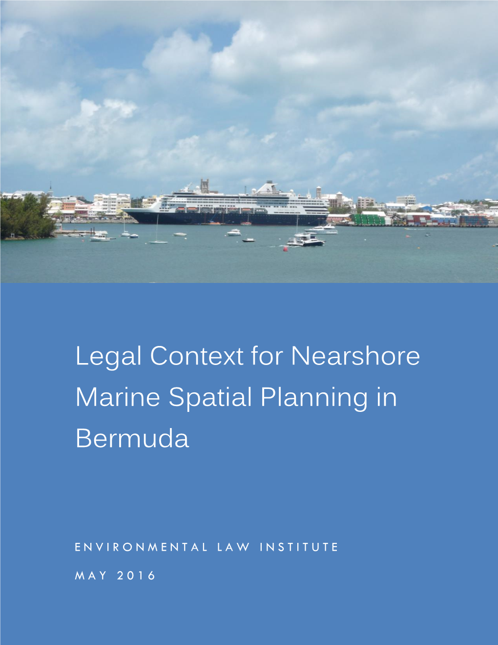 Legal Context for Nearshore Marine Spatial Planning in Bermuda