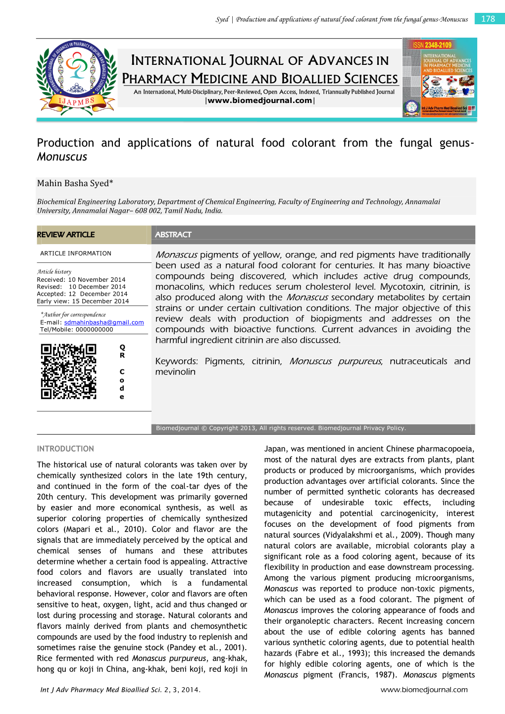 International Journal of Advances in Pharmacy