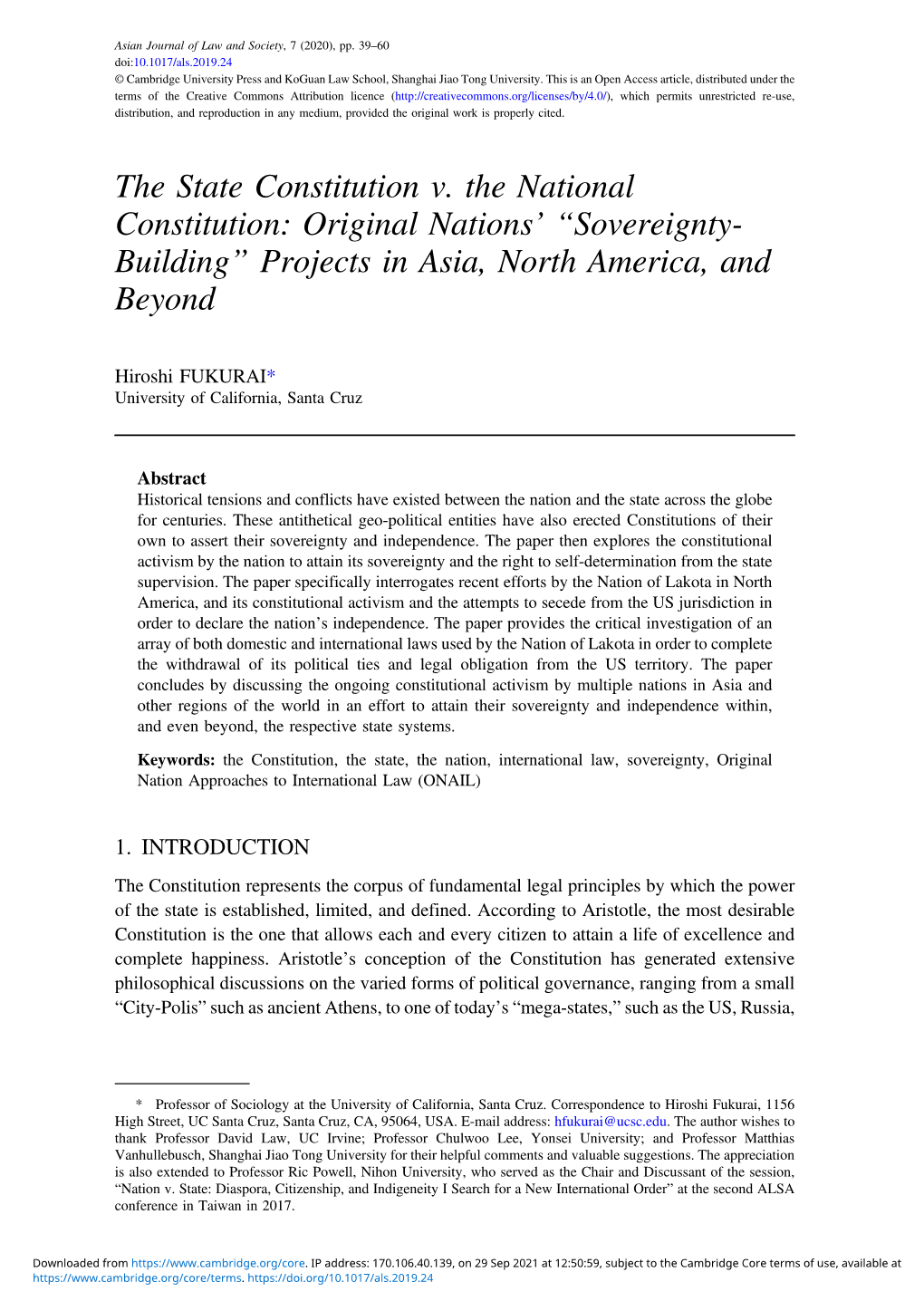 Original Nations' ``Sovereignty-Building'' Projects In