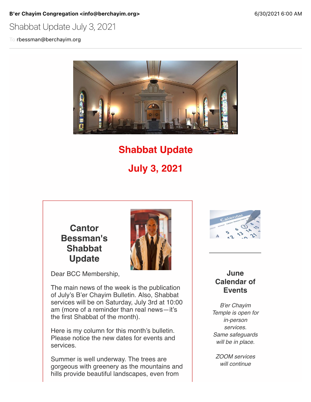 Network Solutions Shabbat Update July 3, 2021 Printout