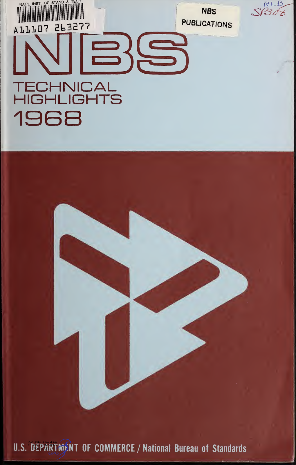 1968 Technical Highlights of the National Bureau of Standards