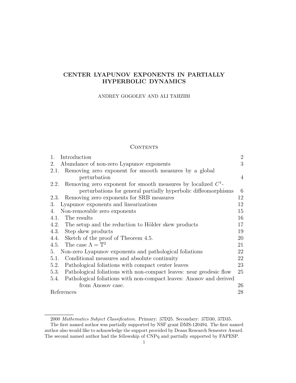 Center Lyapunov Exponents in Partially Hyperbolic Dynamics