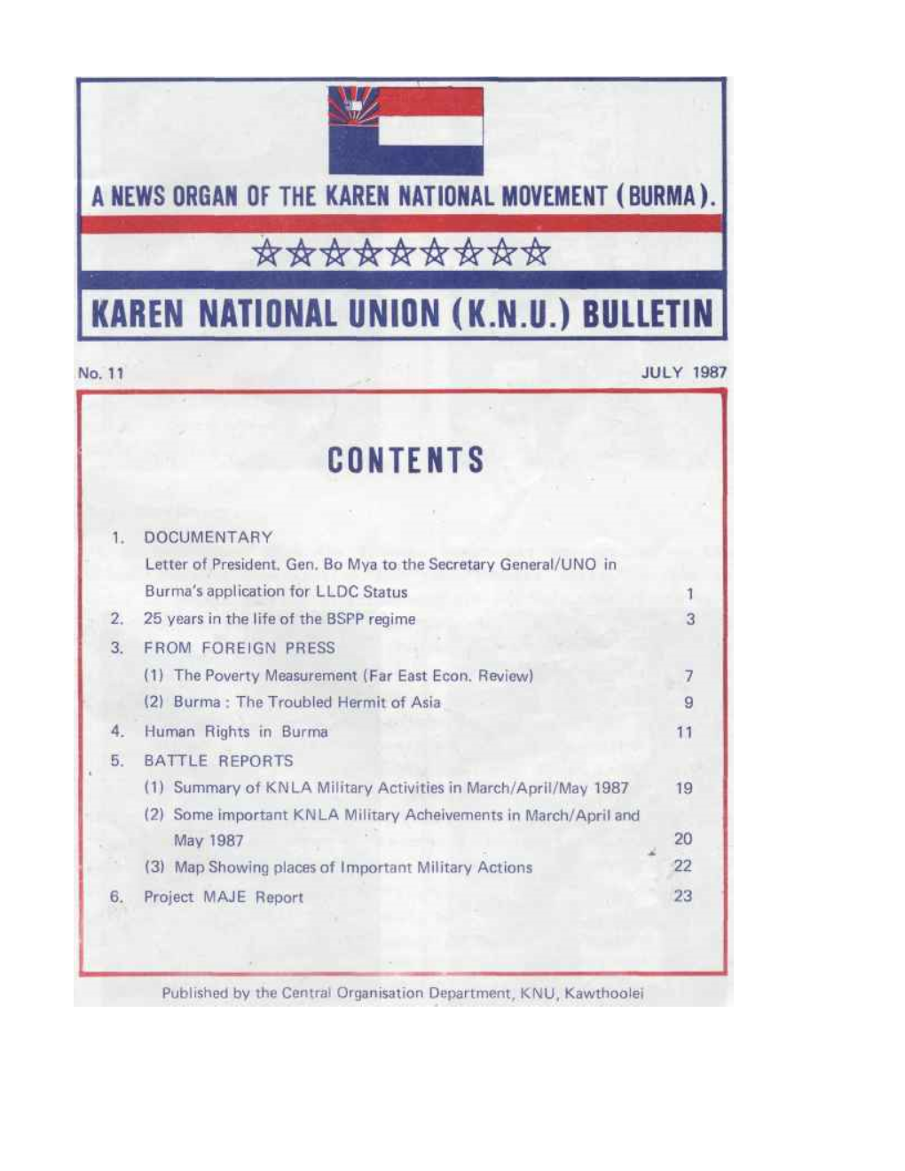 KNU BULLETIN No