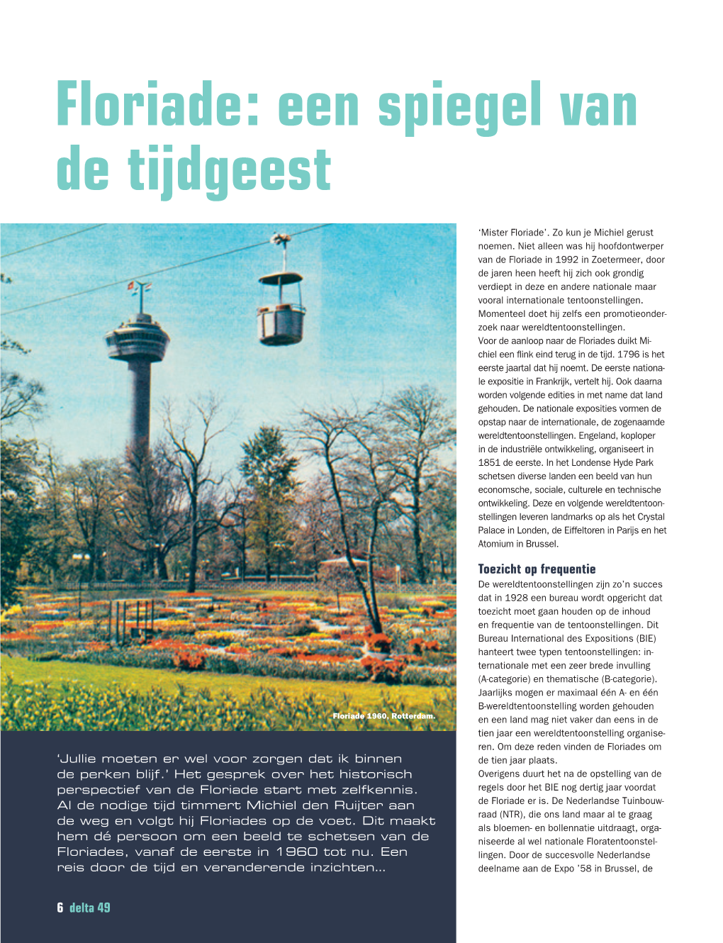 Floriade: Een Spiegel Van De Tijdgeest