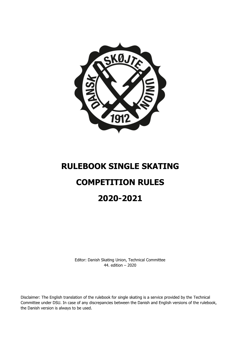 Rulebook Single Skating Competition Rules 2020-2021