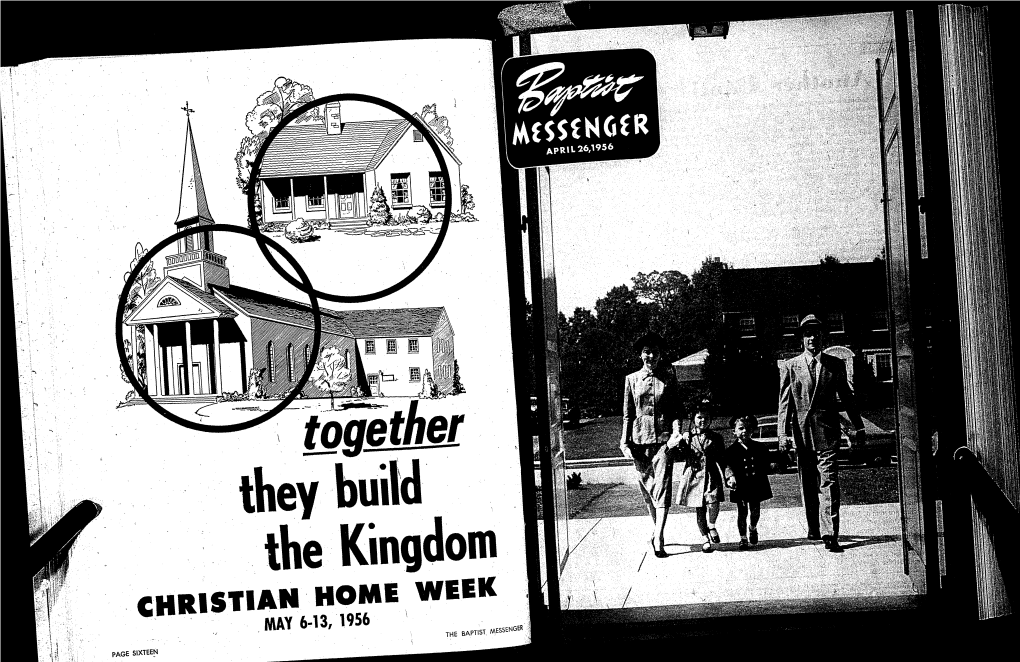 Christian Home Week May 6-13/1956 Baptist
