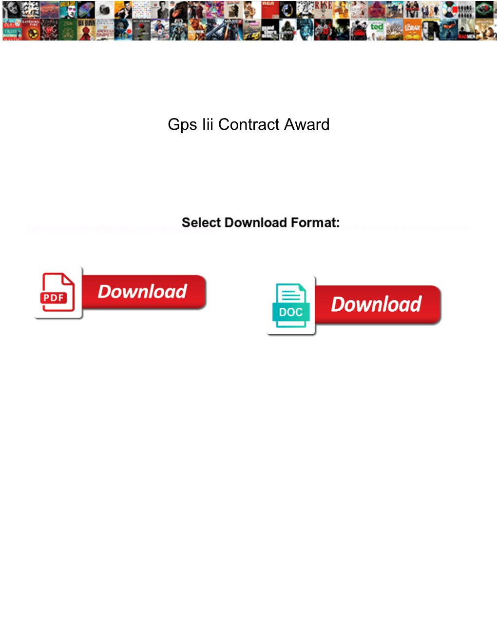 Gps Iii Contract Award