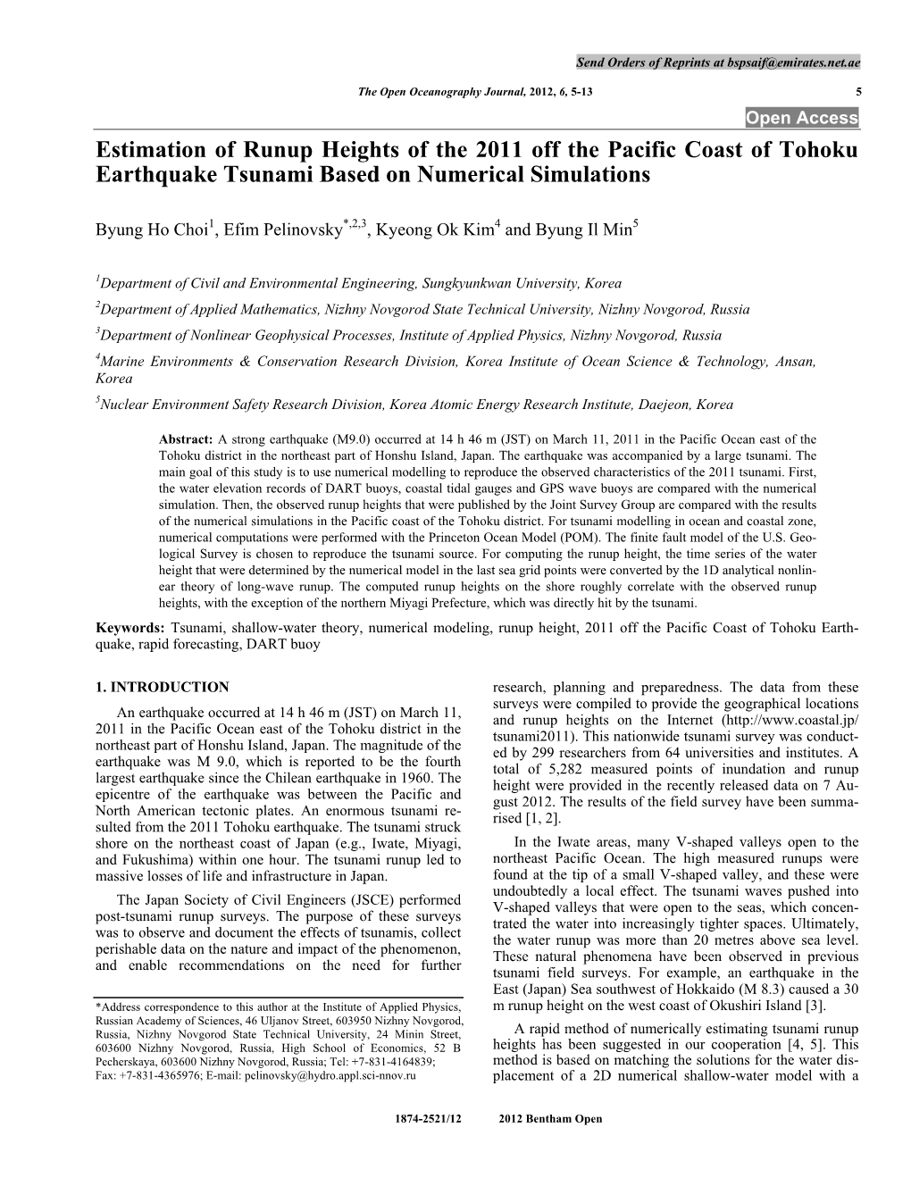 Estimation of Runup Heights of the 2011 Off the Pacific Coast of Tohoku Earthquake Tsunami Based on Numerical Simulations