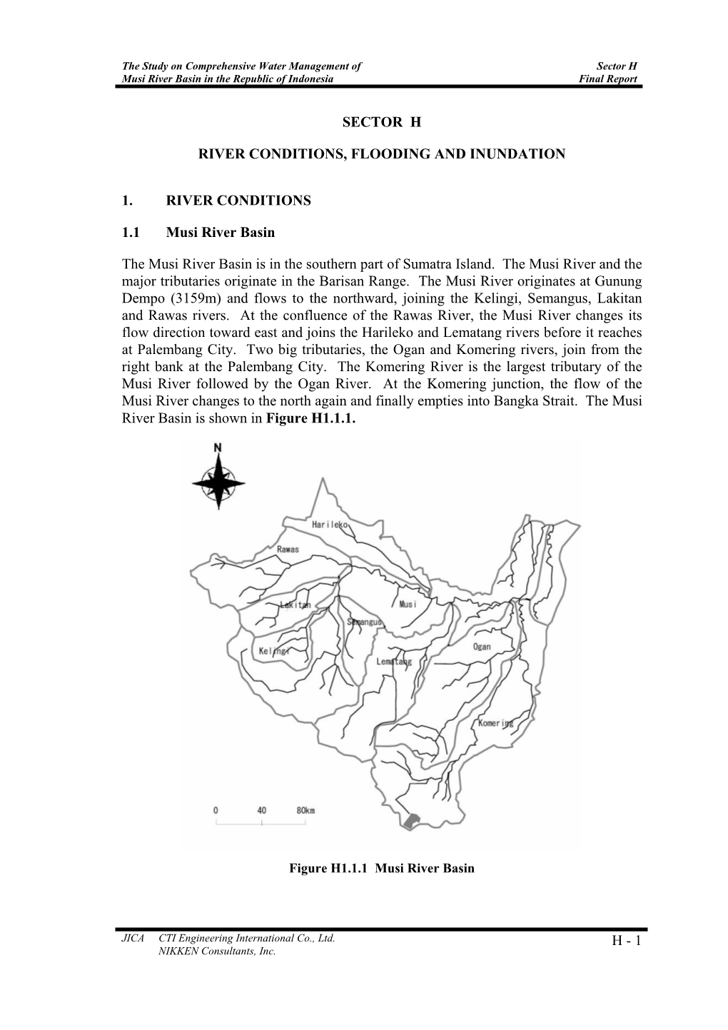 1 Sector H River Conditions, Flooding and Inundation 1