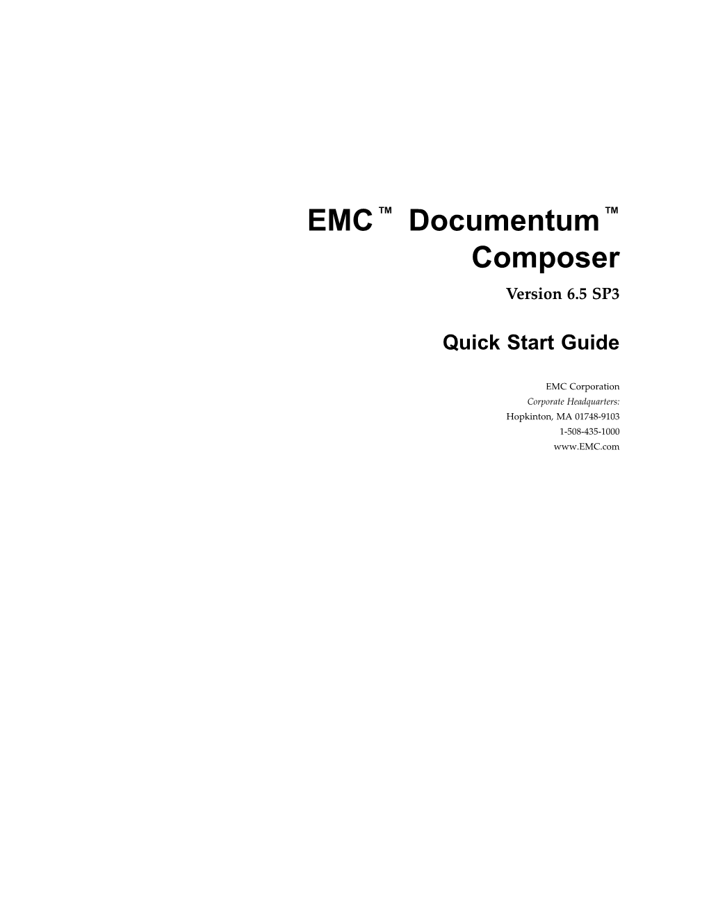 Documentum Composer Quick Start Guide