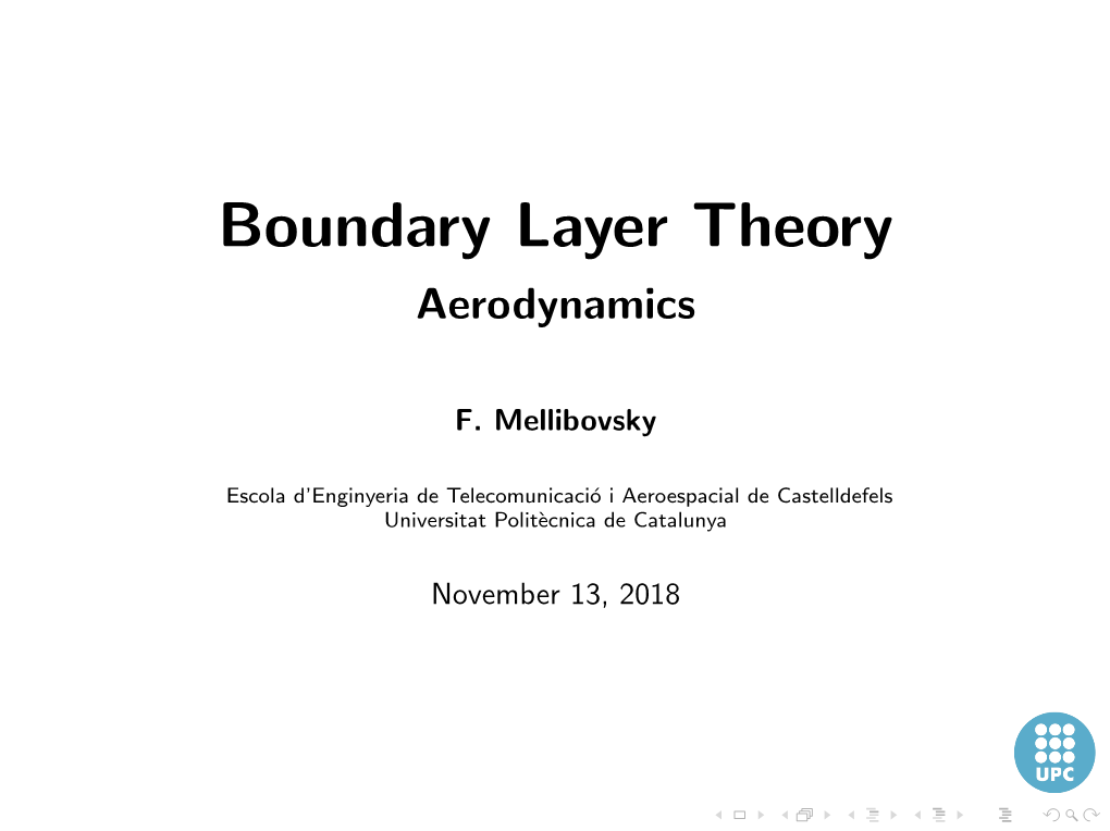 Boundary Layer Theory Aerodynamics