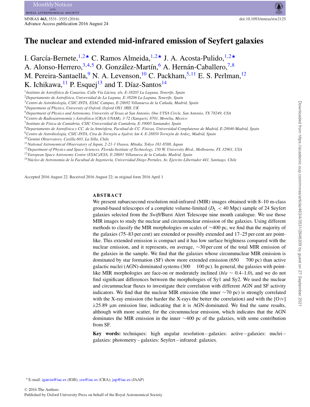 The Nuclear and Extended Mid-Infrared Emission of Seyfert Galaxies