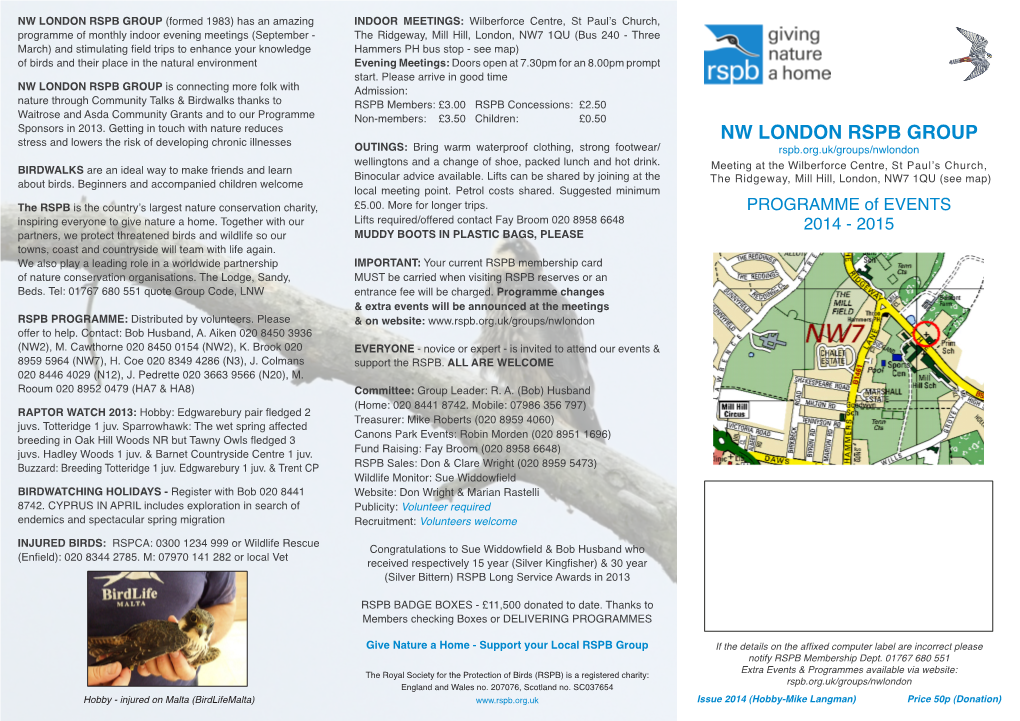 Nw London Rspb Group