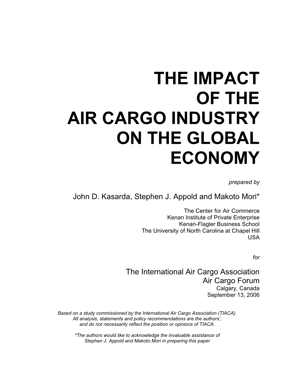 The Impact of the Air Cargo Industry on the Global Economy