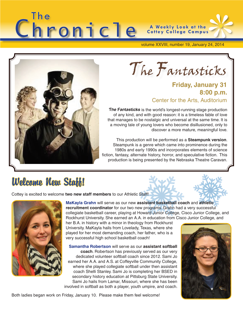 The Fantasticks Welcome New Staff!