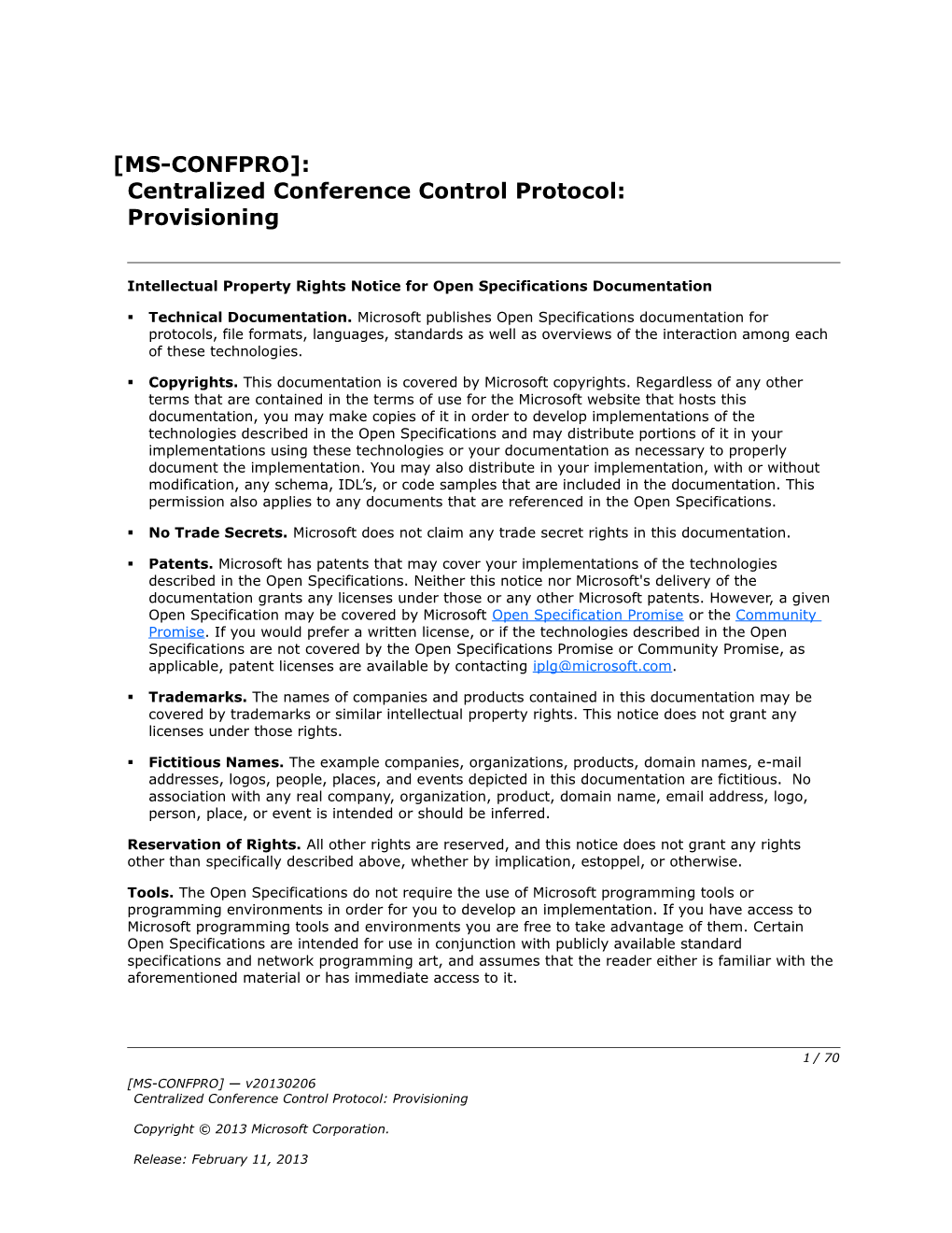 Intellectual Property Rights Notice for Open Specifications Documentation s75