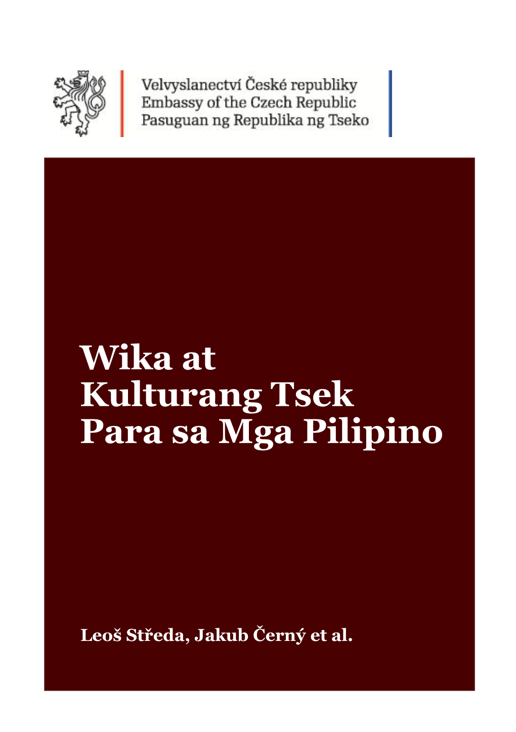 Wika at Kulturang Tsek Para Sa Mga Pilipino