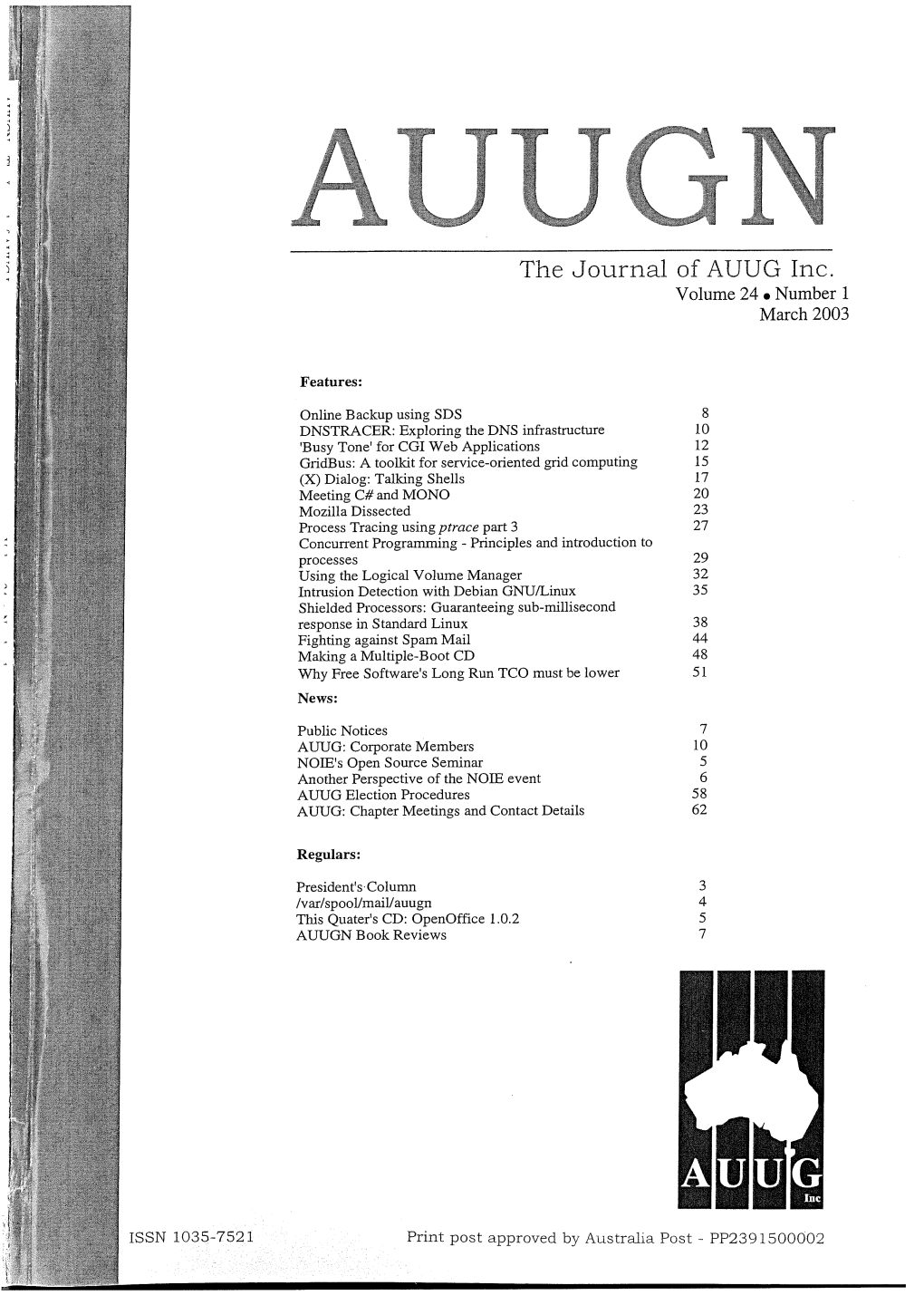 The Journal of AUUG Inc. Volume 24 ¯ Number 1 March 2003