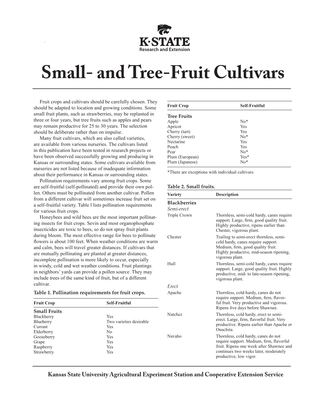 And Tree-Fruit Cultivars