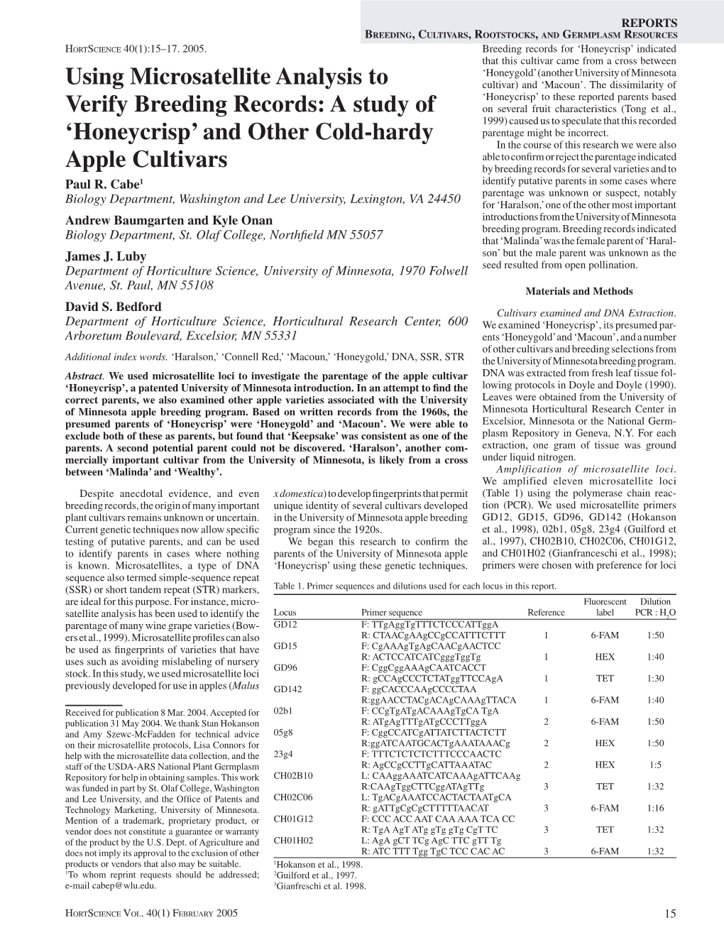 Using Microsatellite Analysis to Verify Breeding Records