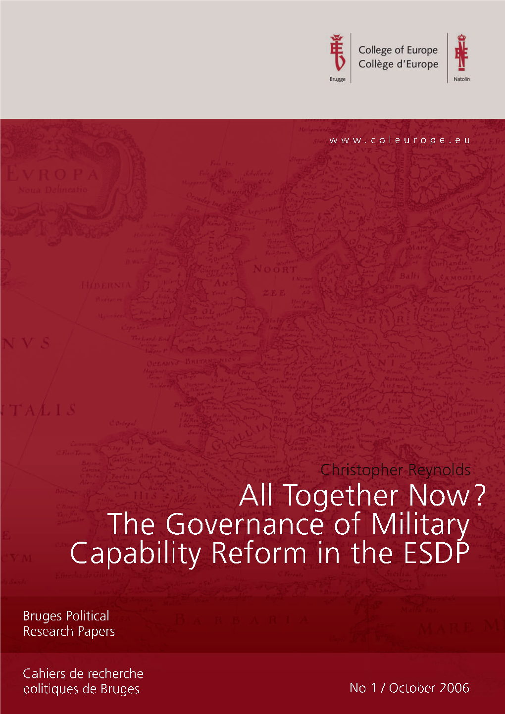The Governance of Military Capability Reform in the ESDP