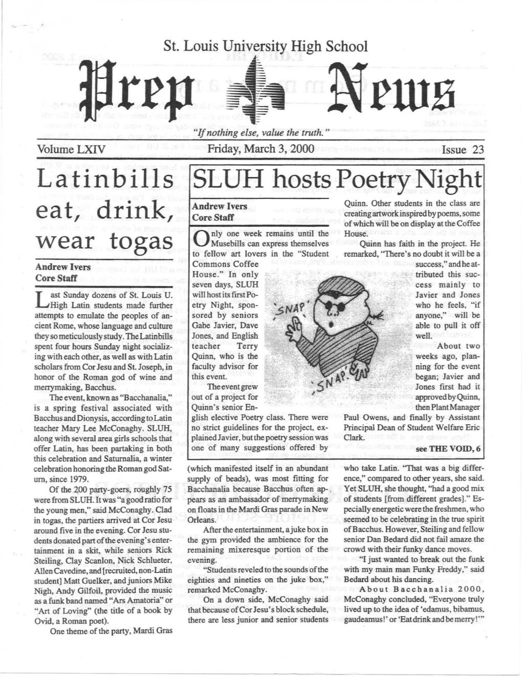 SLUH Hosts Poetry Night Andrew Ivers Quinn