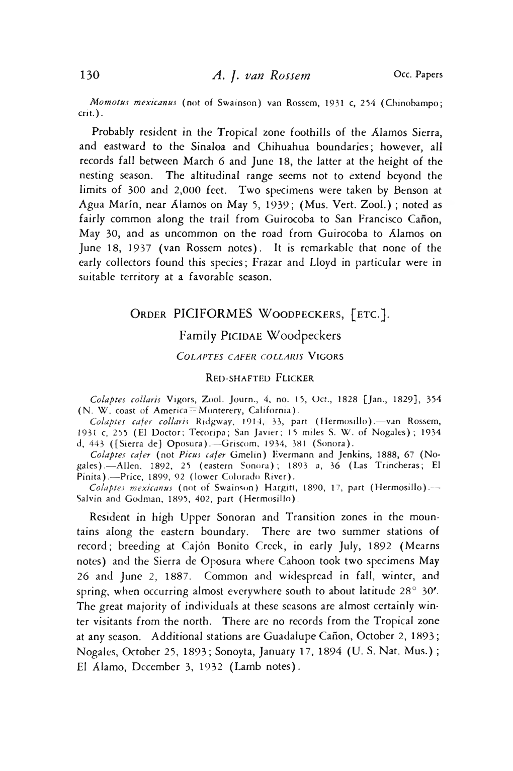 A Distributional Survey of the Birds of Sonora, Mexico