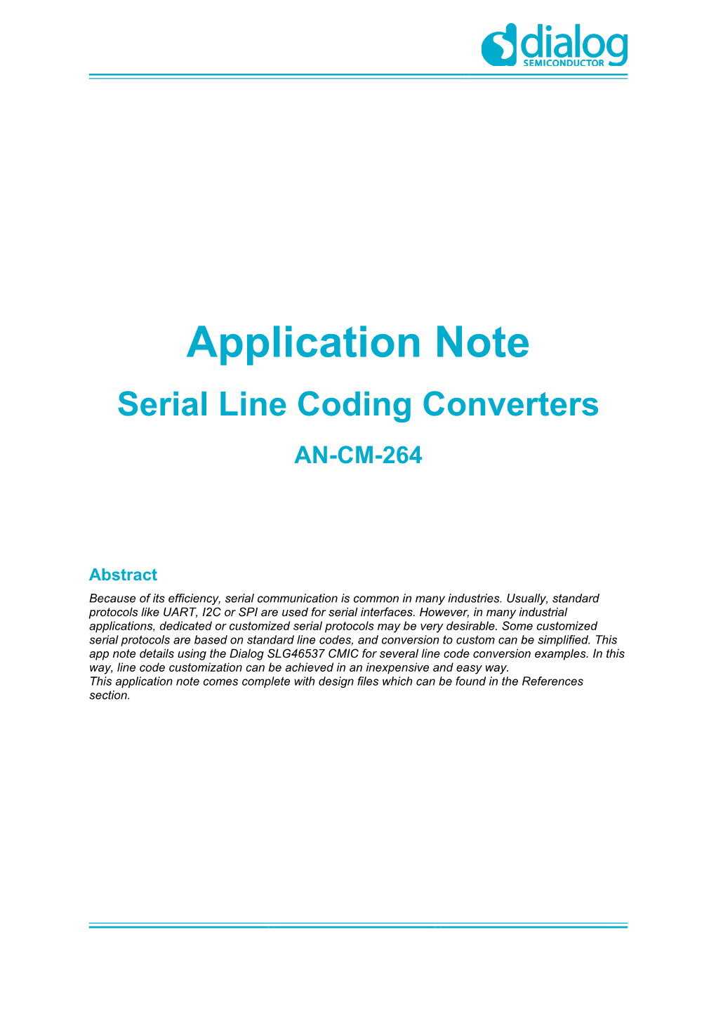 Serial Line Coding Converters AN-CM-264