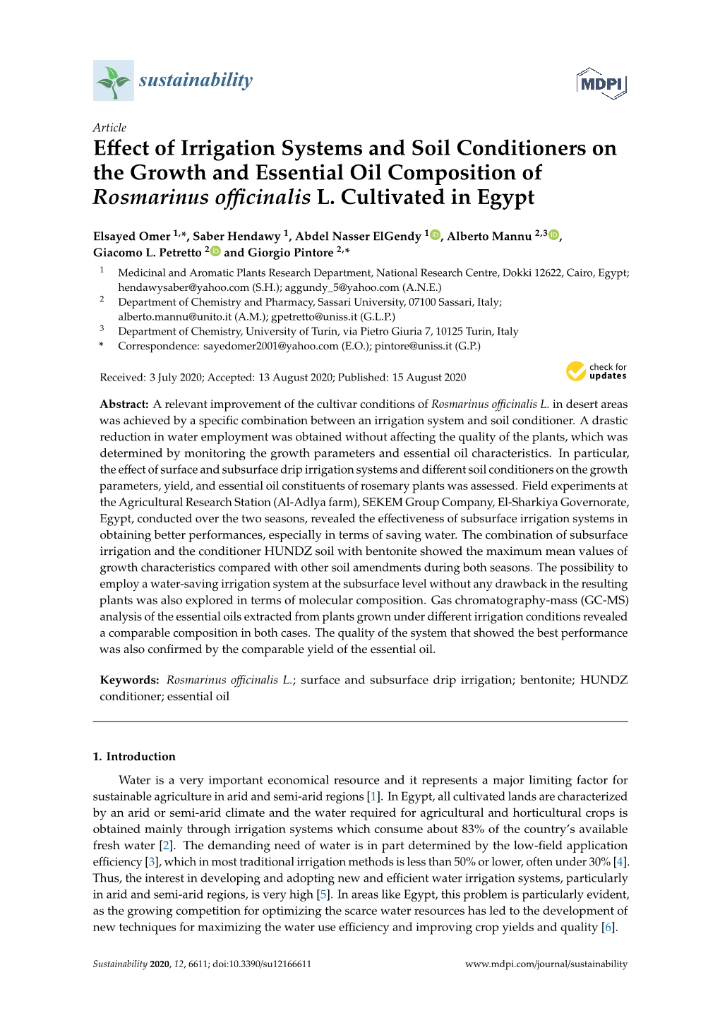 Effect of Irrigation Systems and Soil Conditioners on the Growth And