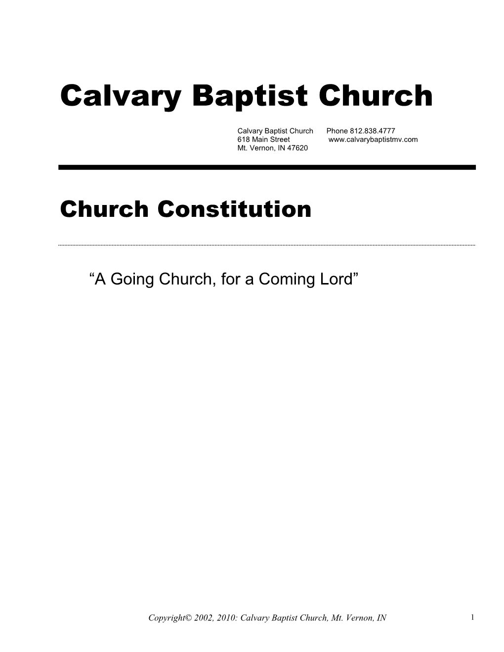 Calvary Baptist Church