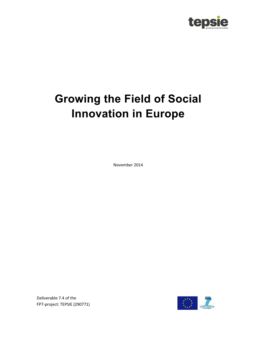 Growing the Field of Social Innovation in Europe