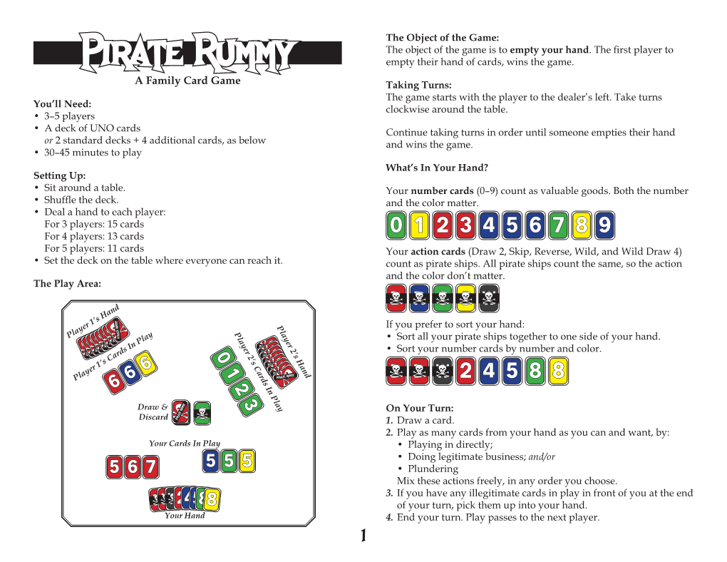 Pirate Rummy: a Family Card Game