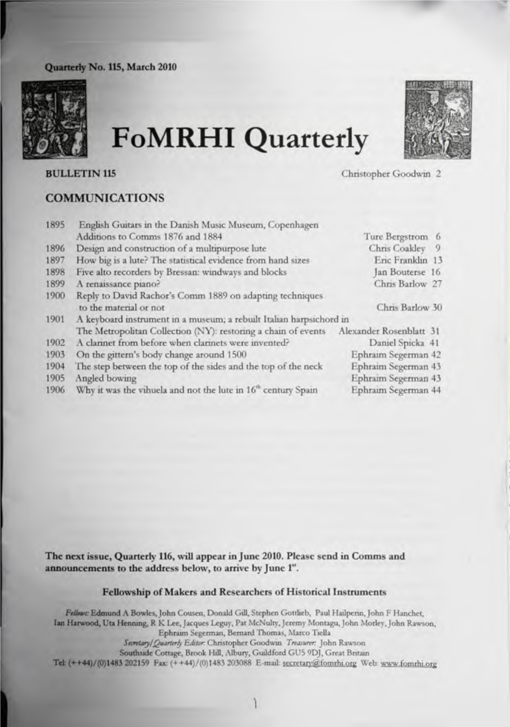 Fomrhi Quarterly