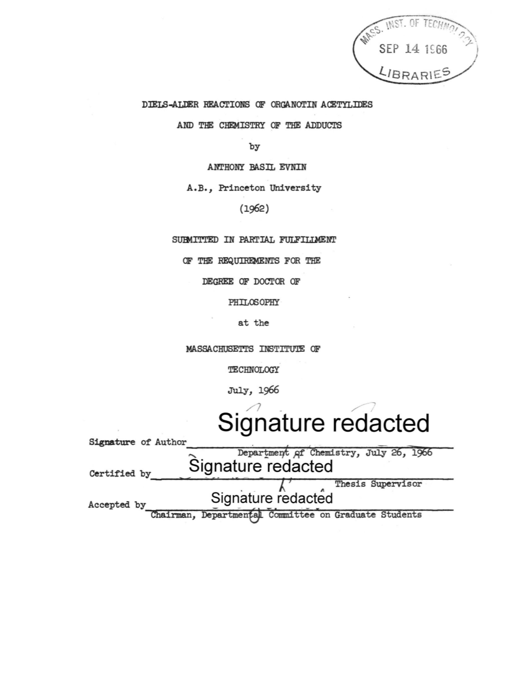 Signature Redacted Signature of Author "___ """'De Patj;