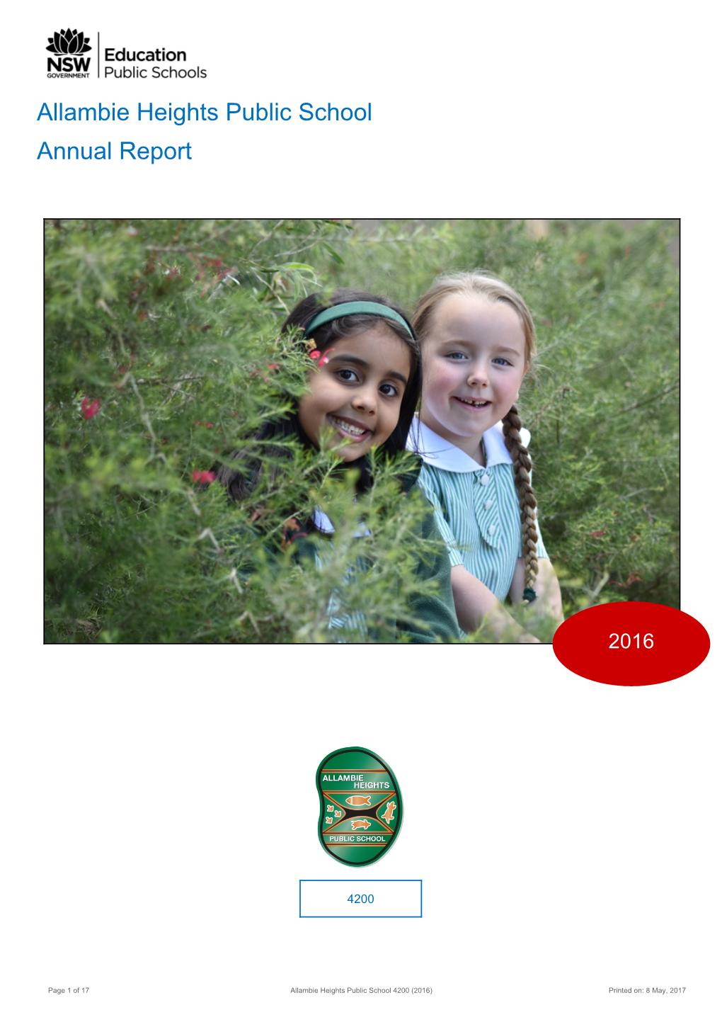 2016 Allambie Heights Public School Annual Report